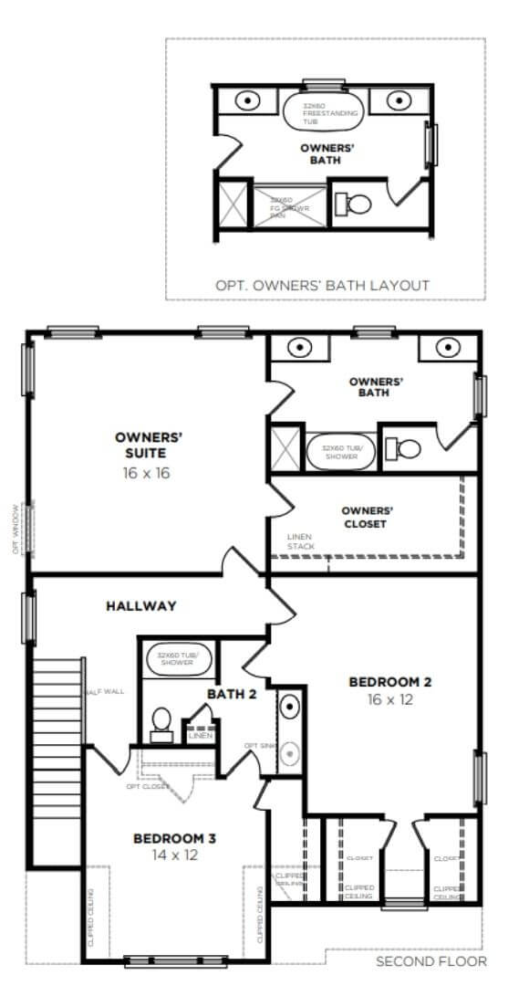 Saussy Burbank Beacon home plan second floor