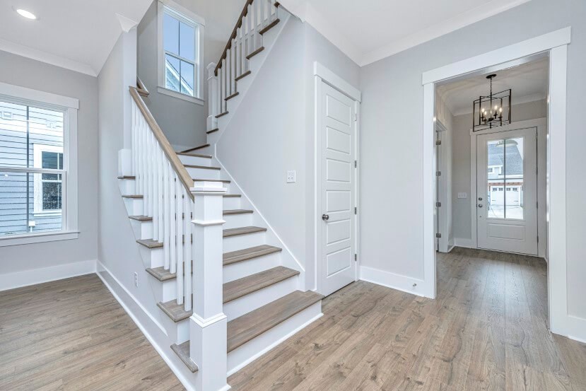 Homes By Dickerson Mansfield home plan stairway to upstairs