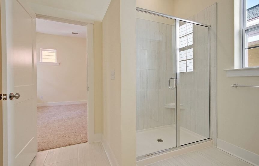 David Weekley Halston home plan owner's bath shower