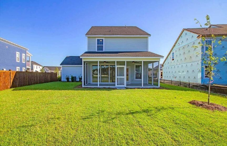 David Weekley Indigo home plan back yard