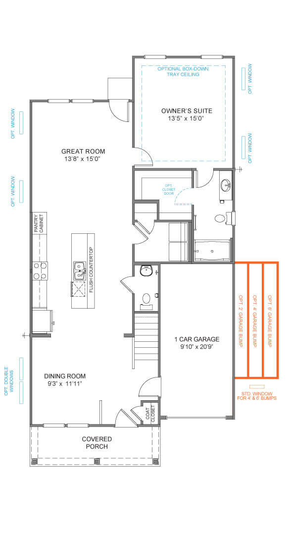 True Homes Coronado home plan-SF-2120-first-floor