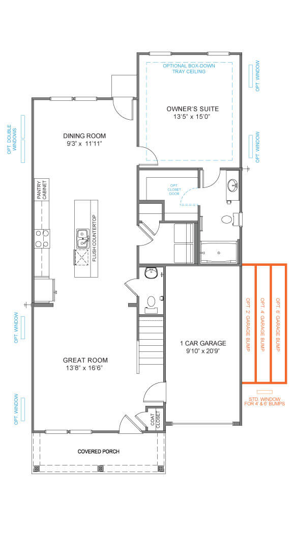 True Homes Coronado home plan-SF-2121-first-floor