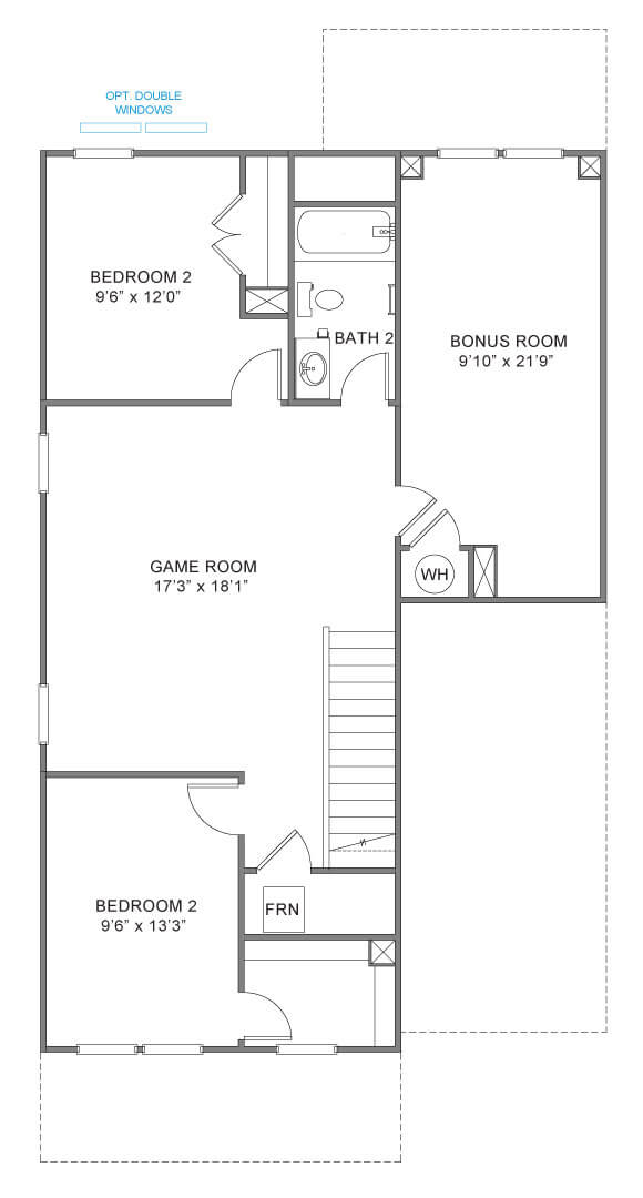 True Homes Coronado home plan-SF-2121-second-floor