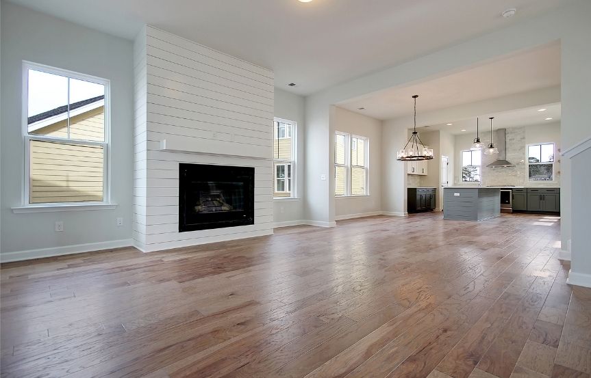 Ashton Woods Azalea home plan living room with fireplace