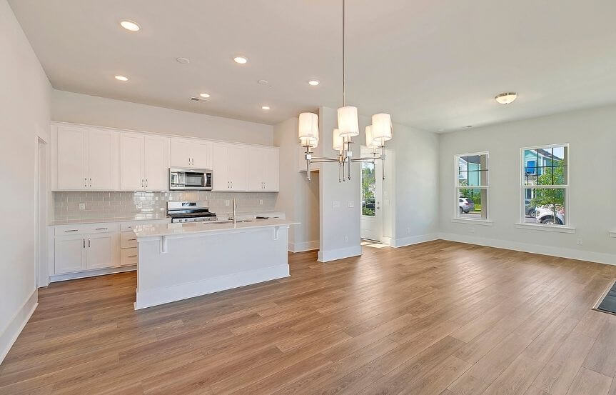 Ashton Woods Doty home plan kitchen and living room