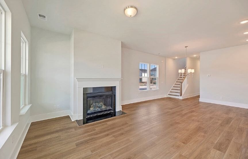 Ashton Woods Doty home plan living room fireplace