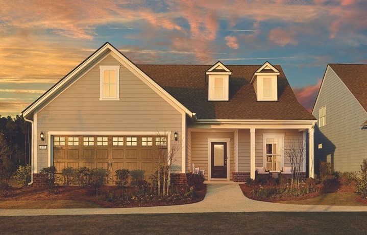 Del Webb Martin Ray model home plan twilight exterior image