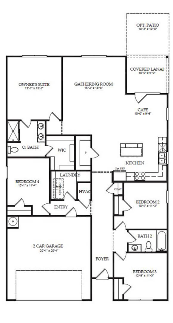 Centex Ibis home plan first floor