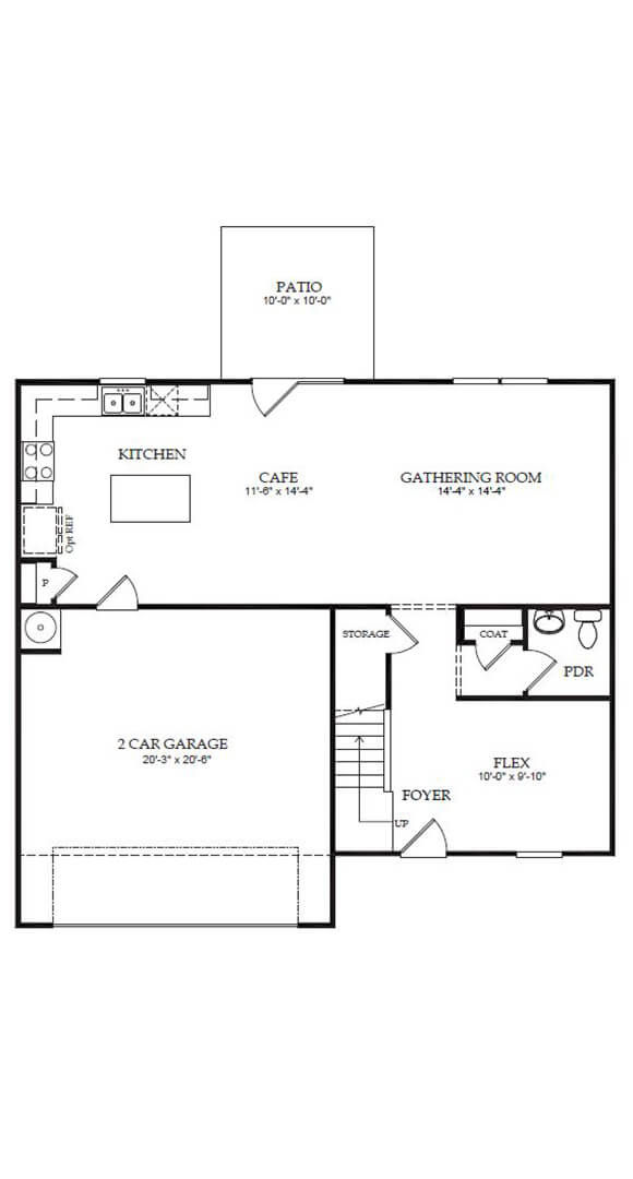 Centex Osprey home plan first floor floorplans