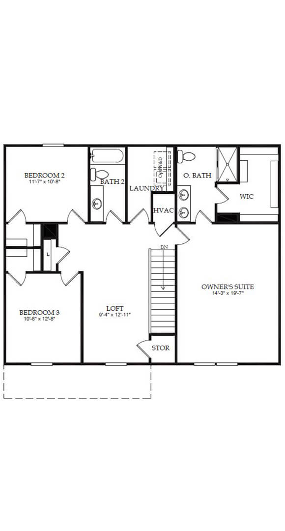 Centex Osprey home plan second floor floorplans