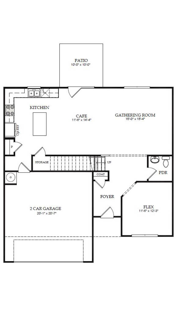Centex Rosella home plan first floor floorplan