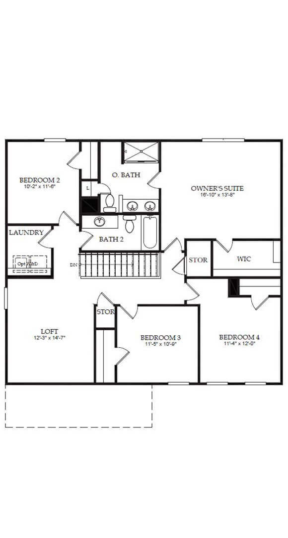 Centex Rosella home plan second floor floorplan