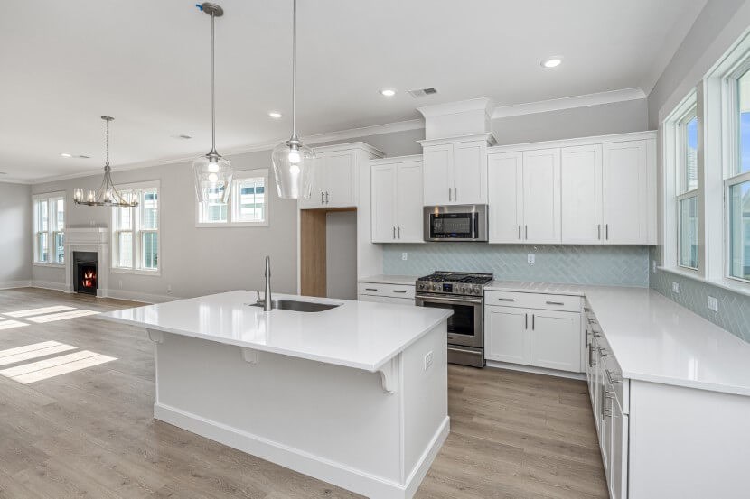 Homes By Dickerson York home plan kitchen island