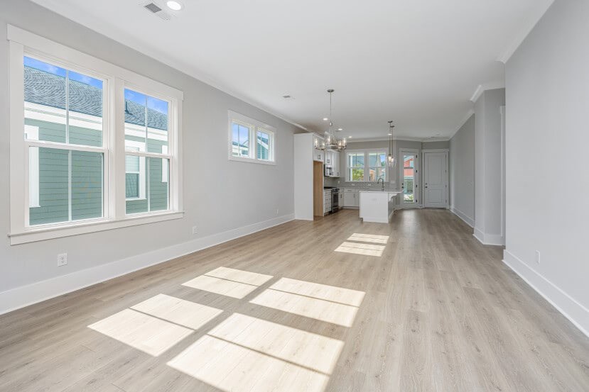 Homes By Dickerson York home plan living room into dining room