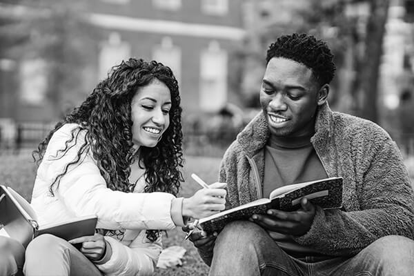 College students studying