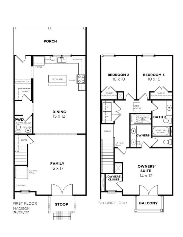 Saussy Burbank townhome Unit B Madison Floorplan updated