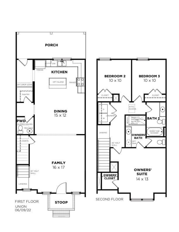 Saussy Burbank townhome Unit C Union Floorplan updated