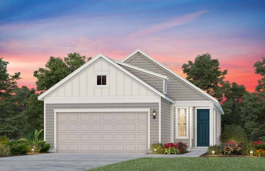 Del Webb Compass home plan exterior rendering - LC102