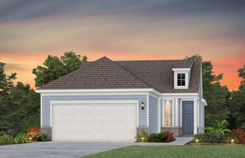 Del Webb Compass home plan exterior rendering - LC201
