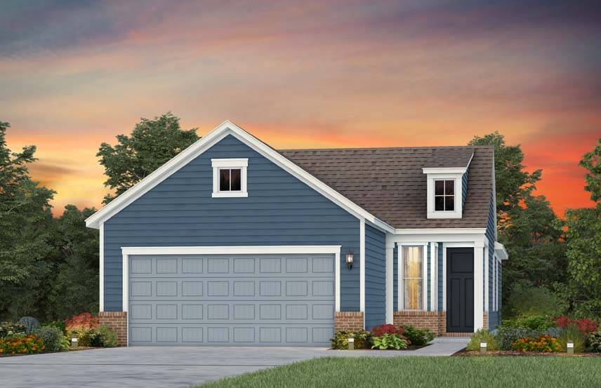 Del Webb Compass home plan exterior rendering - LC202
