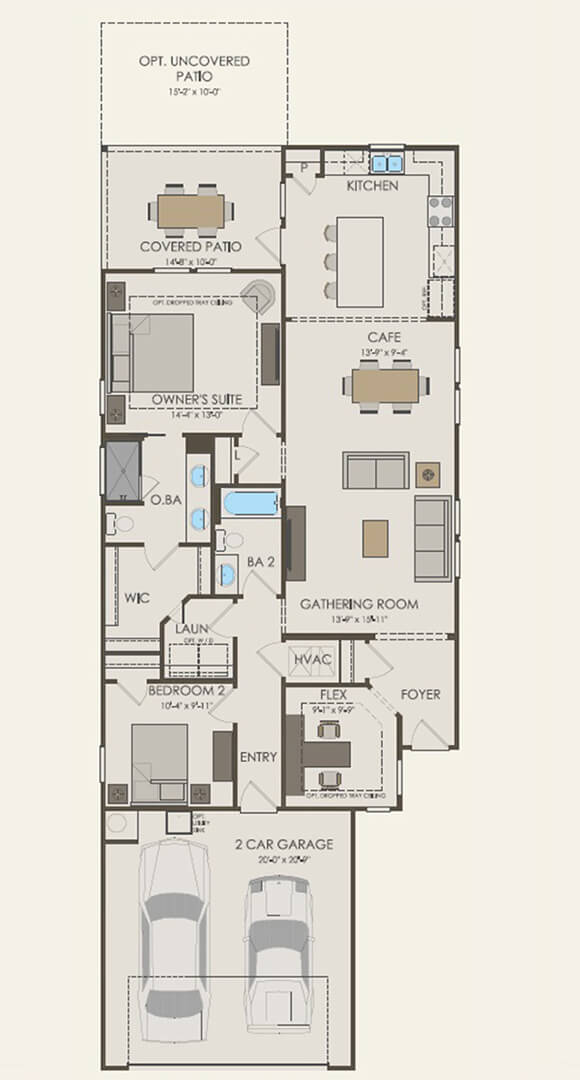 Del Webb Compass home plan First Floor