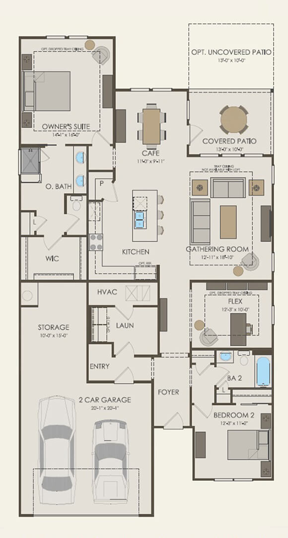 Del Webb Mystique home plan First Floor