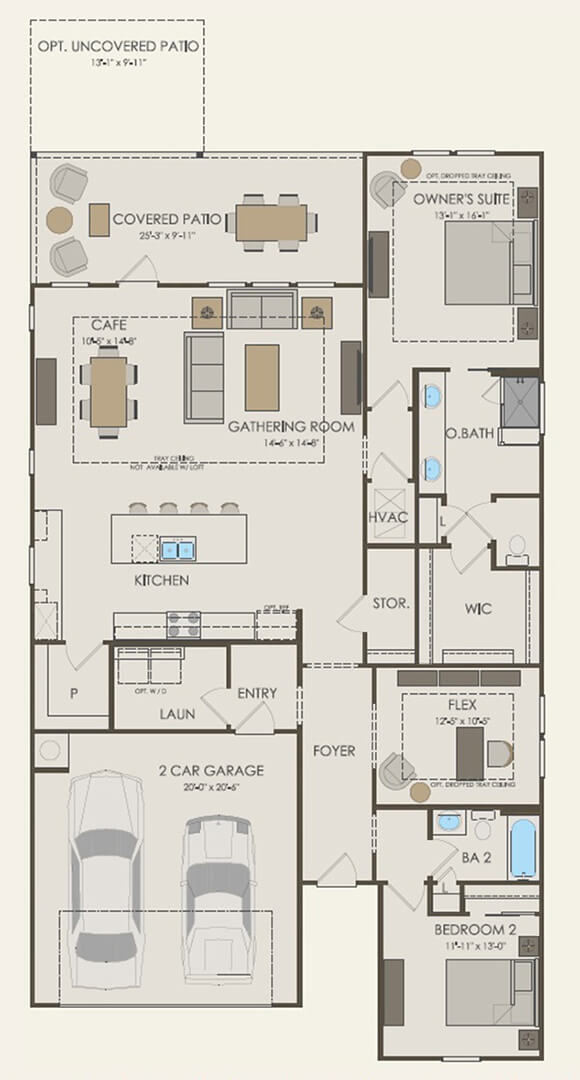 Del Webb Palmary home plan First Floor