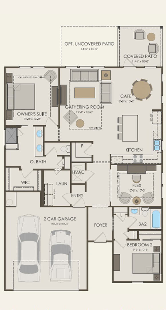 Del Webb Prosperity home plan First Floor