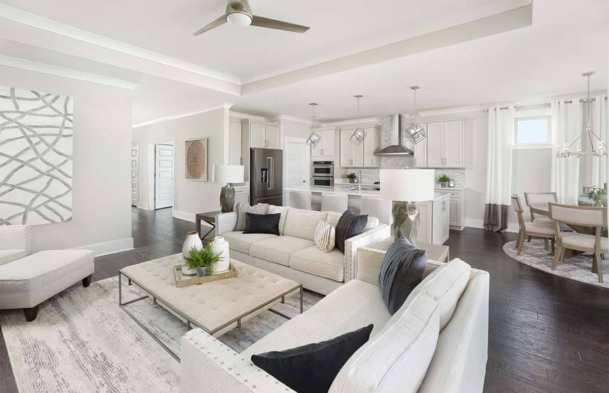 Del Webb Prestige home plan gathering living