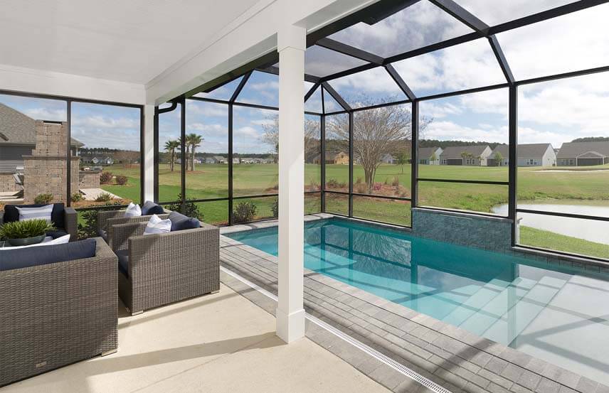 Del Webb Renown home plan backyard pool