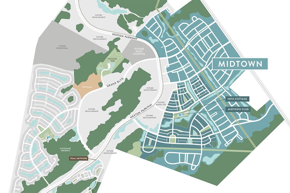 Map of Midtown Nexton