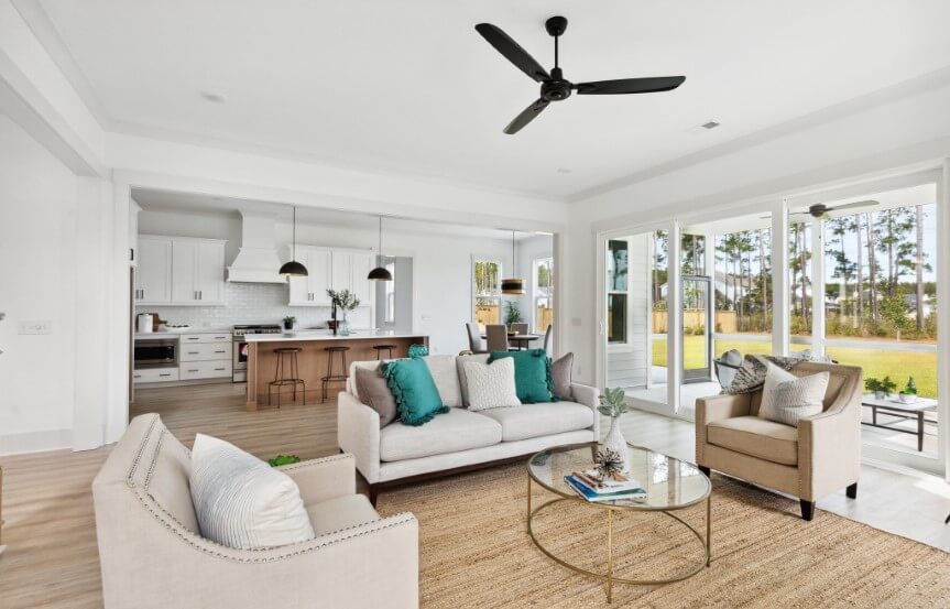 Homes By Dickerson Azalea home plan Family Room and Kitchen