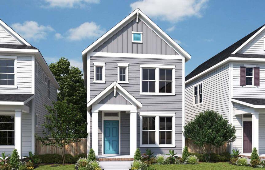 David Weekley home plan Lindenberry A exterior rendering