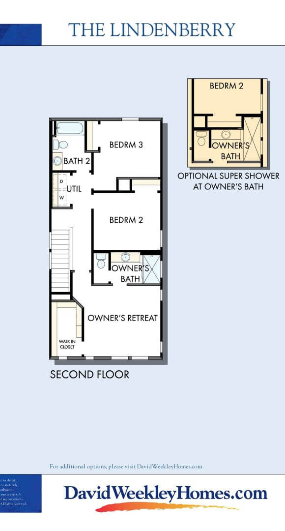 David Weekley home plan Lindenberry floorplan 2