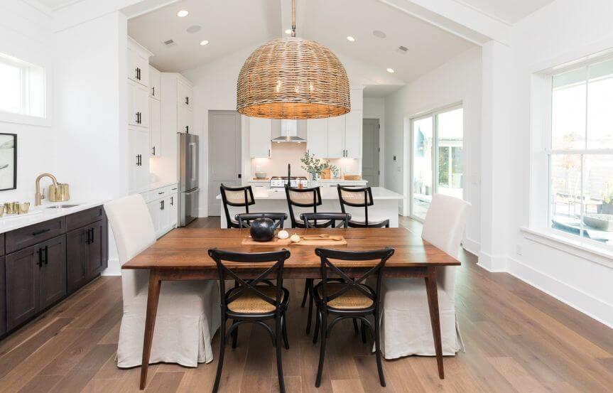 New Leaf Aneto model home dining and kitchen area