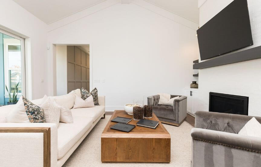 New Leaf Aneto model home living room