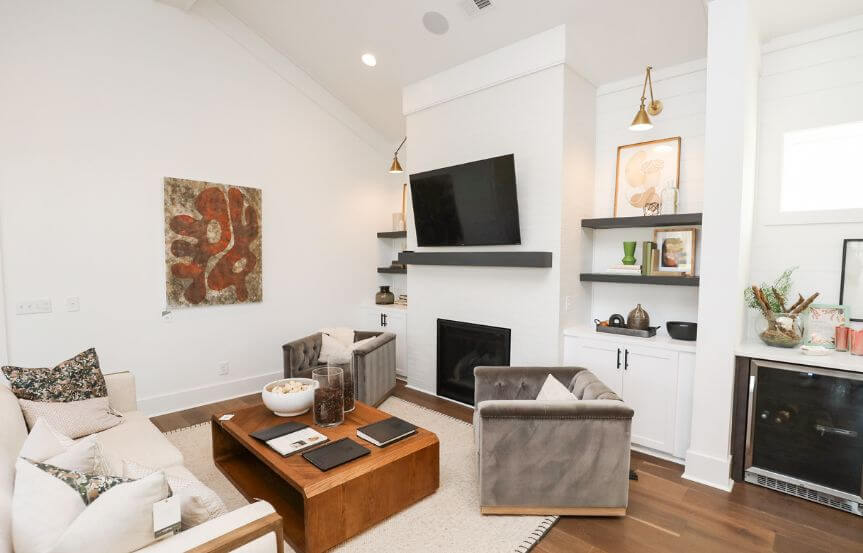 New Leaf Aneto model home living room area 2