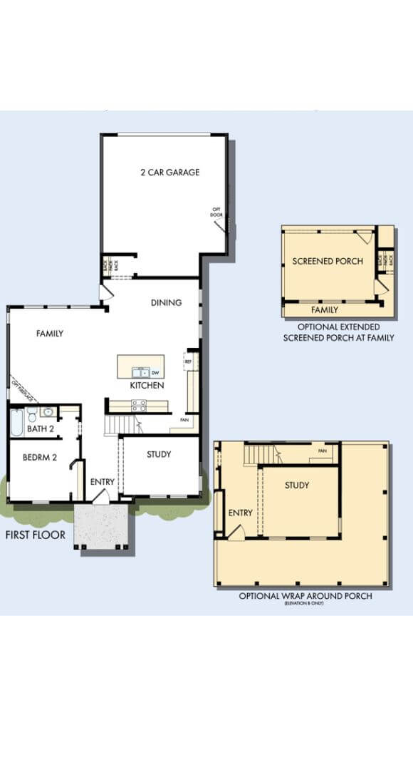 David Weekley Hillmont first floor home plan