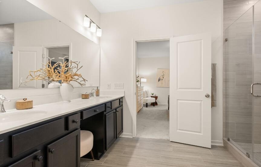 True Homes Kipling model home plan Owner's suite bathroom