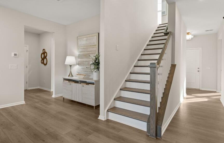 True Homes Montcrest model home plan Staircase