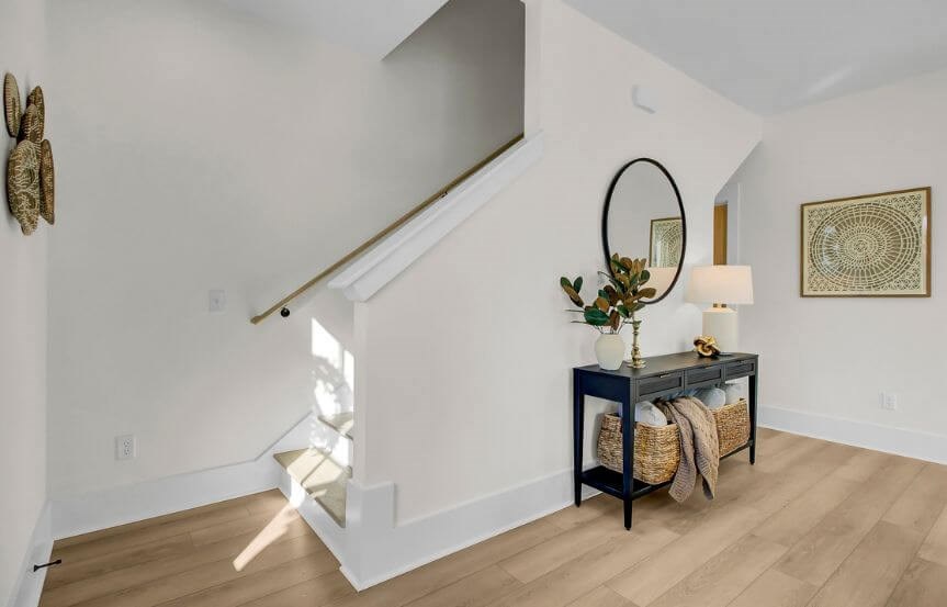 Saussy Burbank Broadway townhome model home Stairway