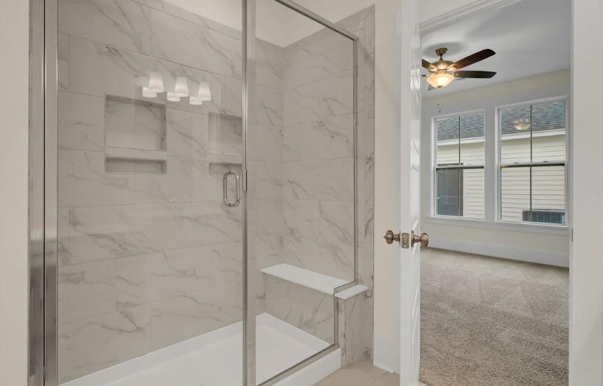 Saussy Burbank Broadway townhome spec home lot 147 Owner's suite shower