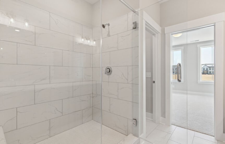 Homes By Dickerson Sea Holly townhome spec lot 9130 Owner's suite shower