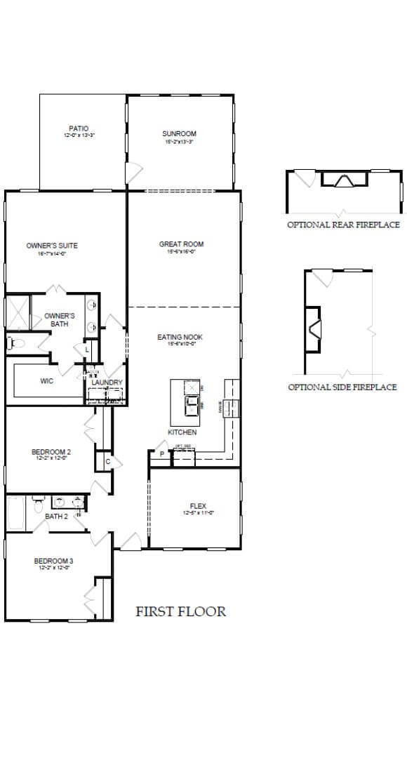 Pulte Homes Sweetgrass home plan First Floor