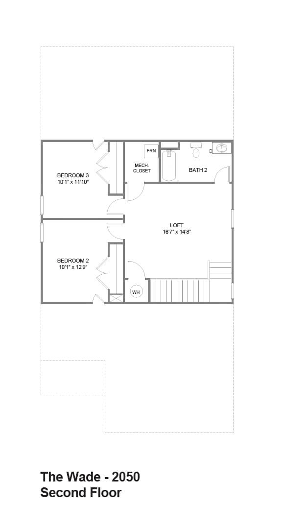 True Homes The Wade home plan 2050 2nd Floor