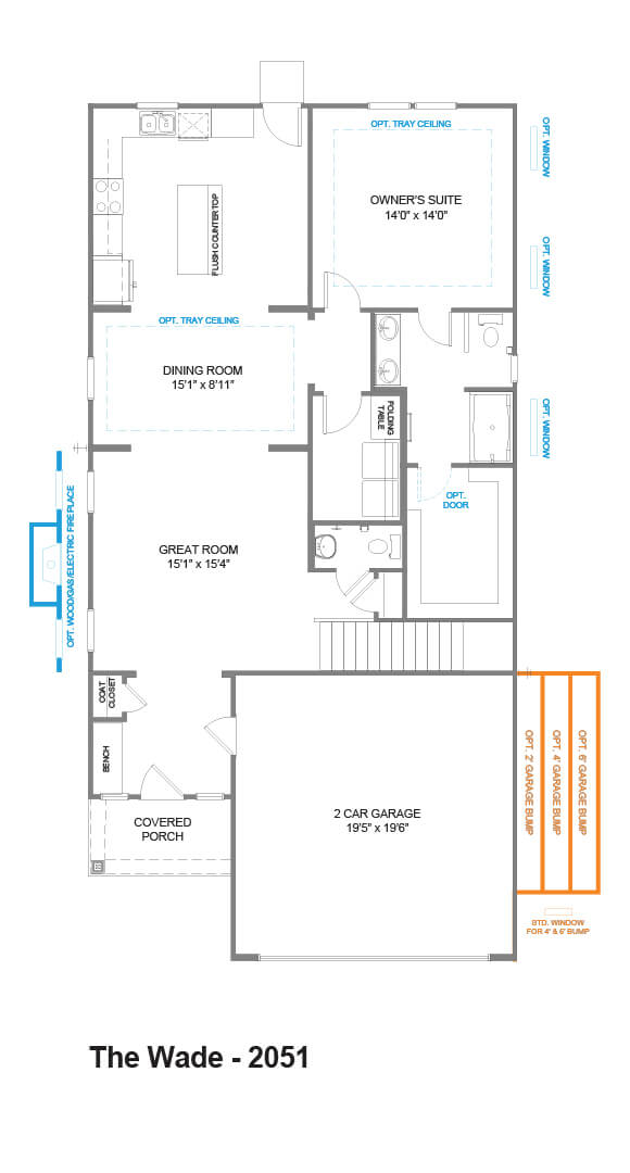 True Homes The Wade home plan 2051 1st Floor