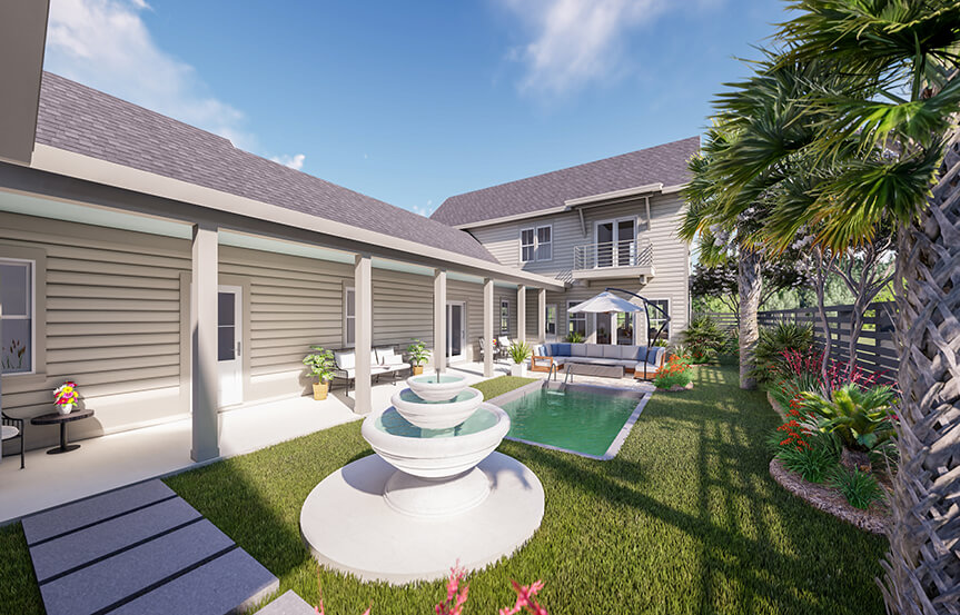 New Leaf Atria II courtyard Exterior