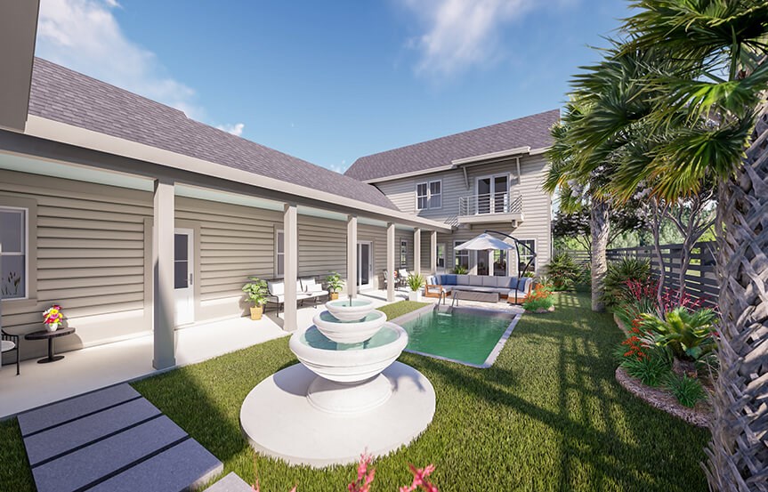 New Leaf Atria II courtyard Exterior