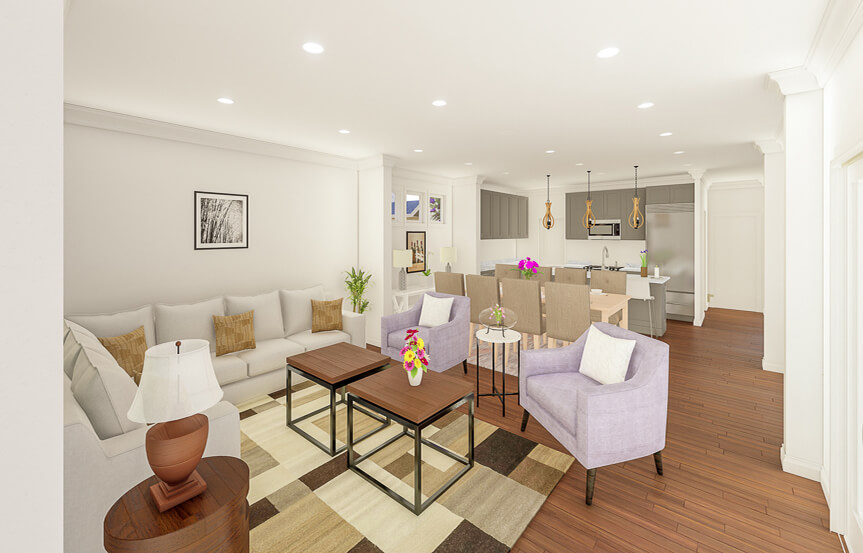 New Leaf Hortus home plan Interior living area