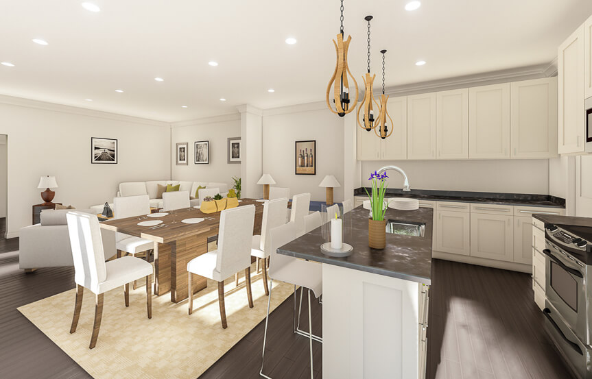 New Leaf Hortus II home plan Interior kitchen area